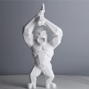 Statue Gorille Design-Blanc