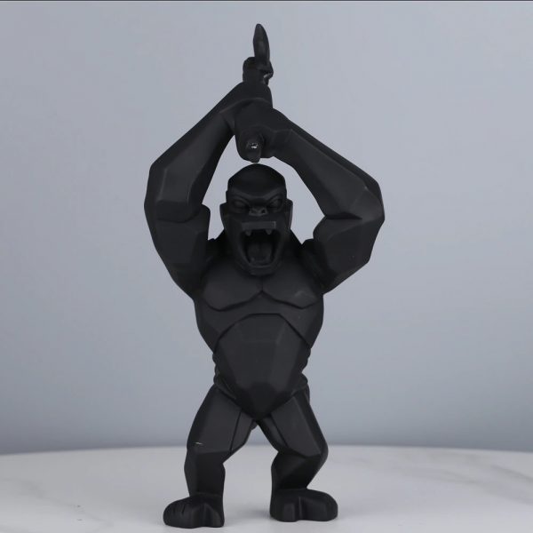 Statue Gorille Design-Noir