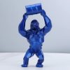 Statue-Gorille-Tonneau-Bleu