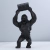Statue-Gorille-Tonneau-Noir